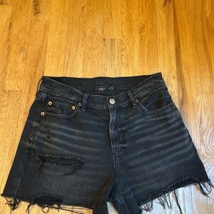 High waisted Distressed Denim Shorts 4in
